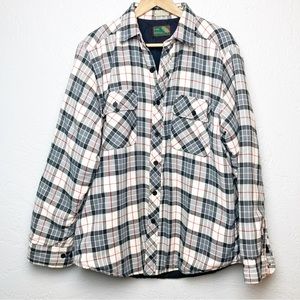 Vintage insulated flannel shirt jacket